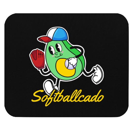 Softball Avocado Mouse Pads