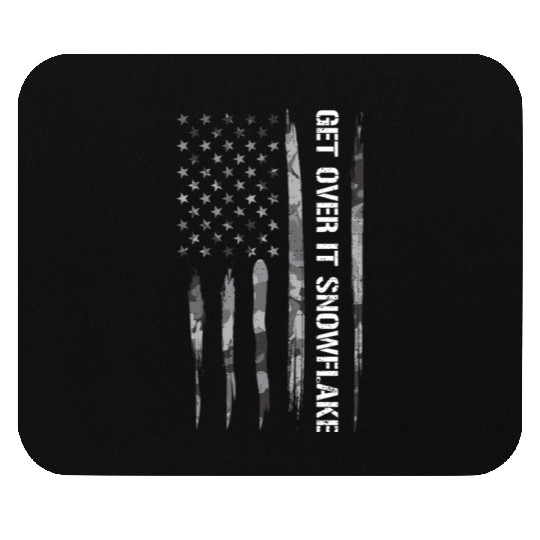 Get Over It Snowflake Mouse Pads