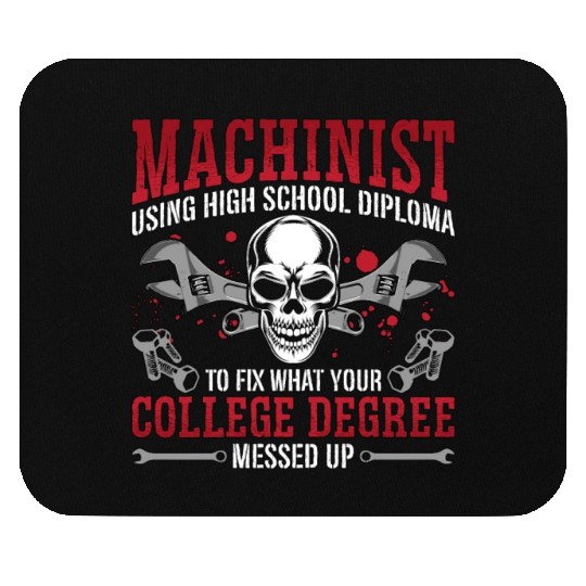 Machinist Using High School Diploma Lathe Operator Mouse Pads