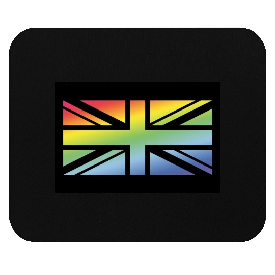 Union Jack / Rainbow Flag (Britain / UK / Poster) Mouse Pads