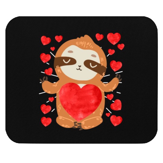 Couple love you my sloth Valentine's Day Mouse Pads