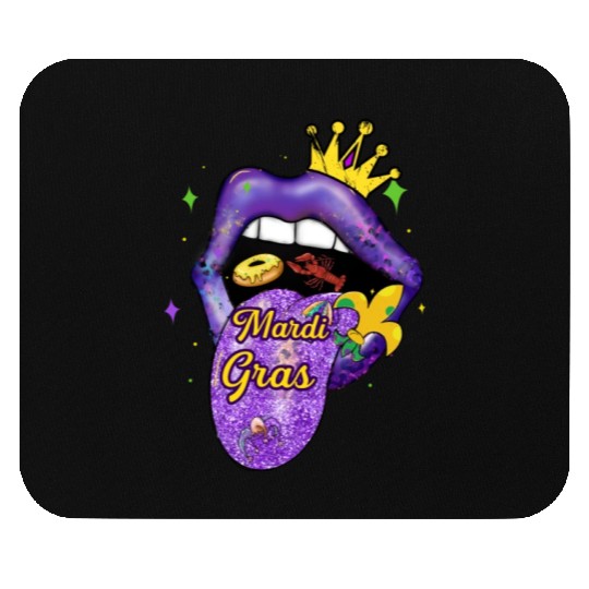 Men Women Queen King Love Mardi Gras Lips Mouse Pads