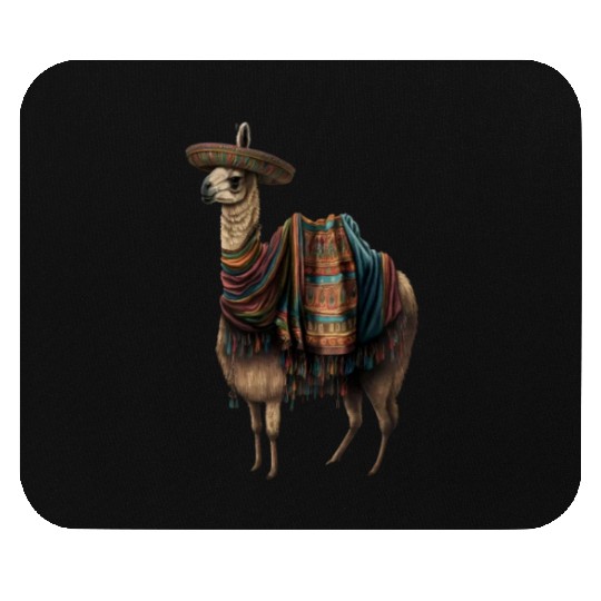 Cute Llama Animal Lovers Mexican Llama Mexican Mouse Pads