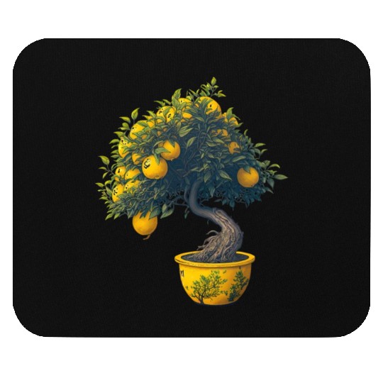 Lemon Bonsai Tree Mouse Pads