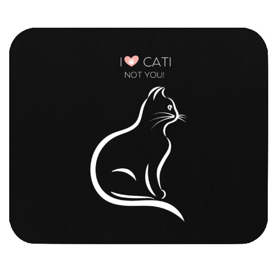 I Love Cat Mouse Pads
