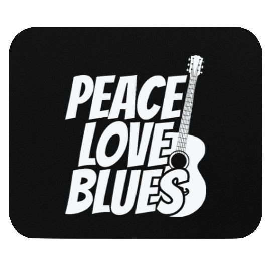 Peace Love Blues Music Trumpet Mouse Pads