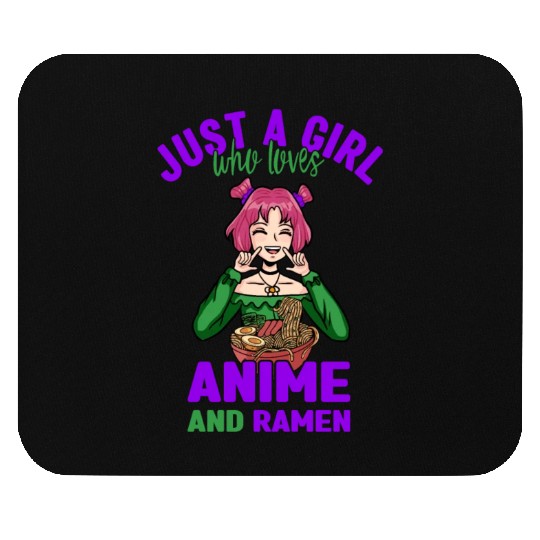 Just a girl who loves anime ramen Mouse Pads