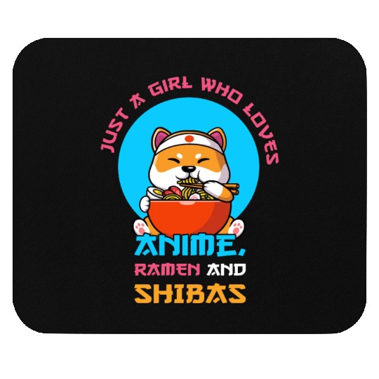 Just a girl who loves anime, ramen and shibas Mouse Pads