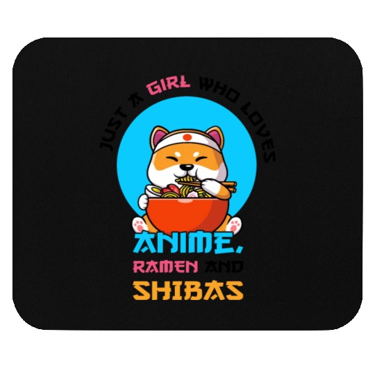 Just a girl who loves anime, ramen and shibas Mouse Pads