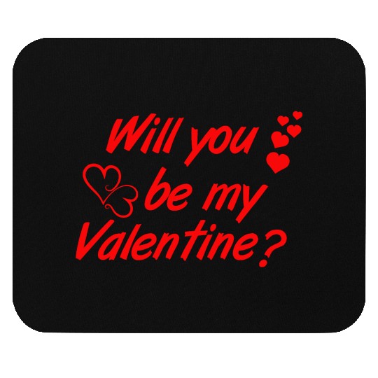 Will you be my Valentine Vector Mouse Pads Design
