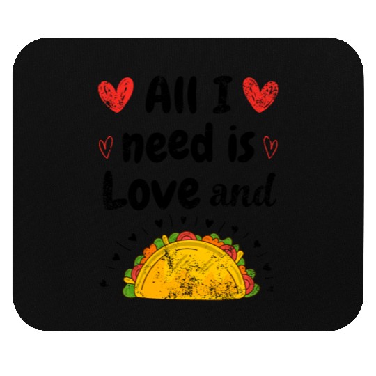 Vintage I Love Tacos Groovy Tacos Are My Valentine Mouse Pads