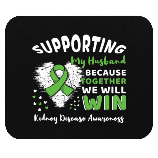 Husband Green Kidney Disease Awareness Month Mouse Pads