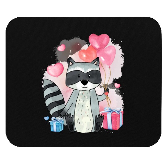 Raccoon Valentines Day Trash Panda Raccoon lover Mouse Pads