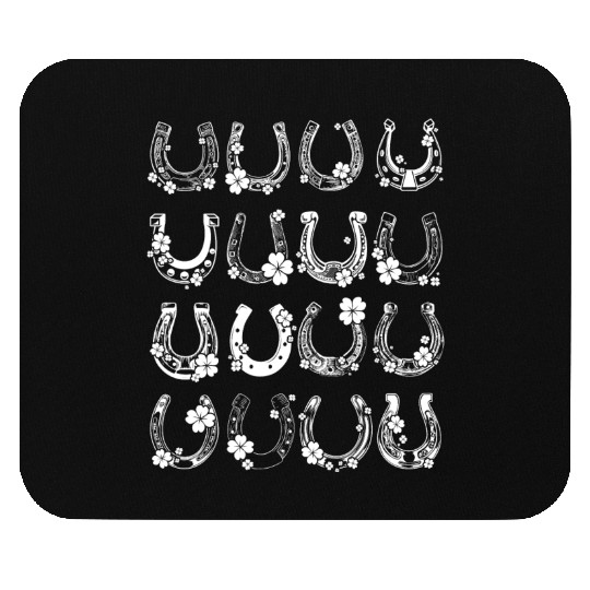 Horse Shamrock Horseshoe Patrick s Day Leaf Lucky Mouse Pads