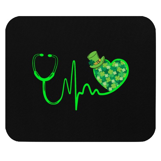 Scrub Top Lucky Nurse St Patricks Day Mouse Pads