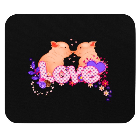 You are my Valentine. Funny Couple of Pigs. Mouse Pads