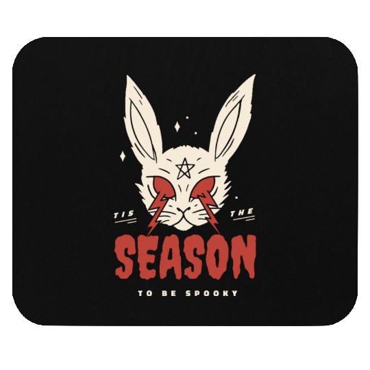 Spooky season scary bunny Spooky season scary bunn Mouse Pads