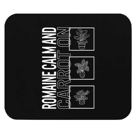 Romaine Calm And Carrot On, Garden Plant Mouse Pads