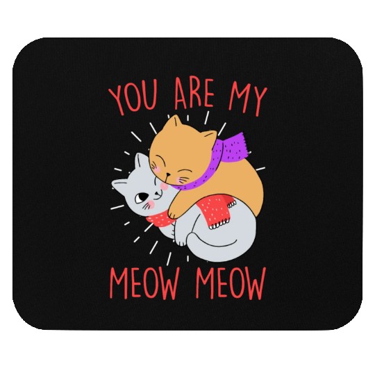 Cat love My cat is my valentine Valentine's Day Mouse Pads