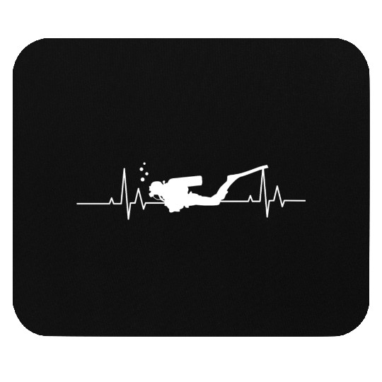 Scuba Diving Heartbeat Deep Sea Diving Mouse Pads