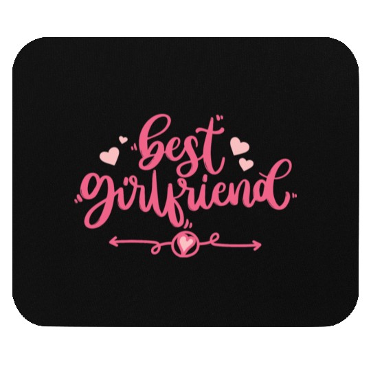 I love girlfriend pink Mouse Pads
