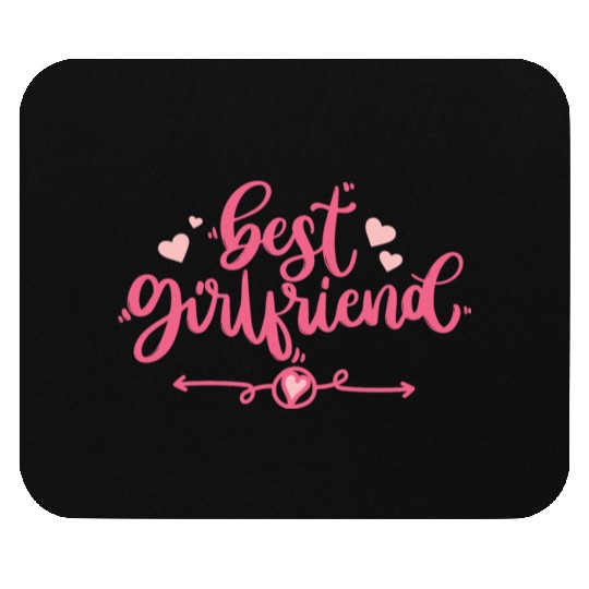 I love girlfriend pink Mouse Pads