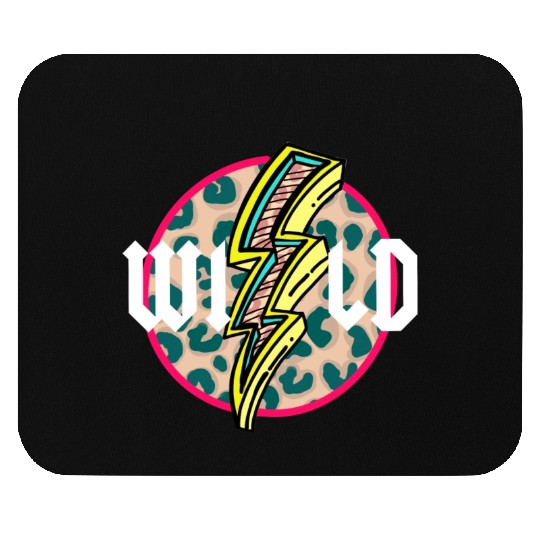 Wild Lightning Leopard Circle Mouse Pads