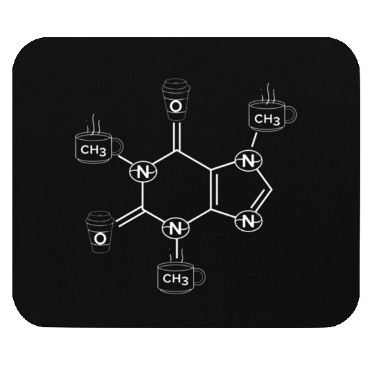 caffeine molecule for coffee lover Mouse Pads