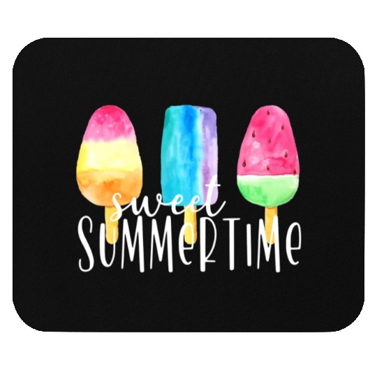 Sweet Summertime Ice Cream Family Vacation Mouse Pads