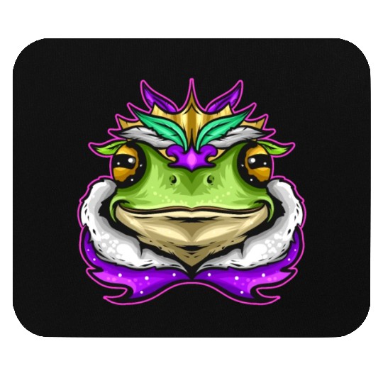 Frog King Or Frog Prince With Royal Fur For Mardi Mouse Pads