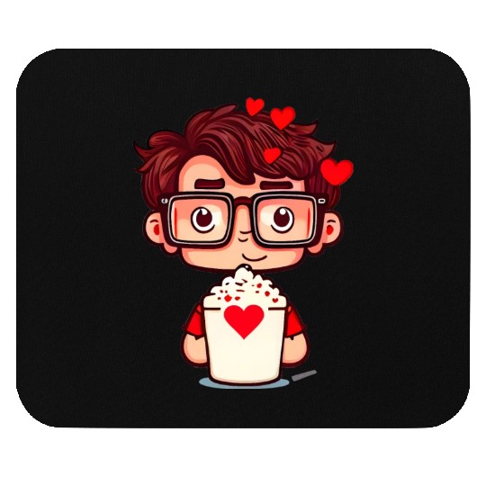 Popcorn Movie Guy Mouse Pads