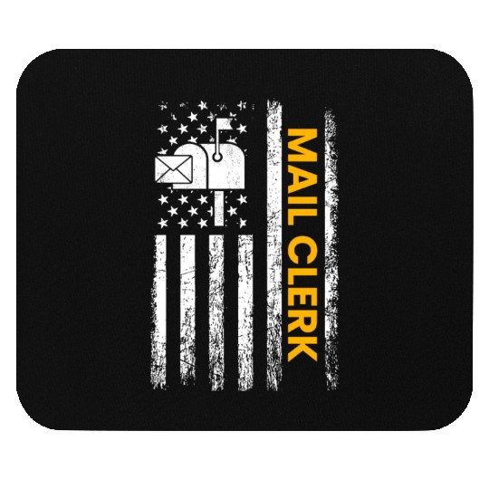 mail clerk american flag, mail clerk Mouse Pads