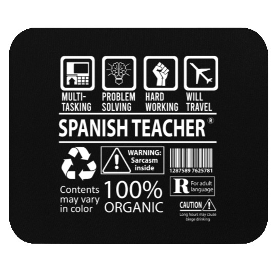 Spanish Teacher Mouse Pads - Multitasking Job Gift It