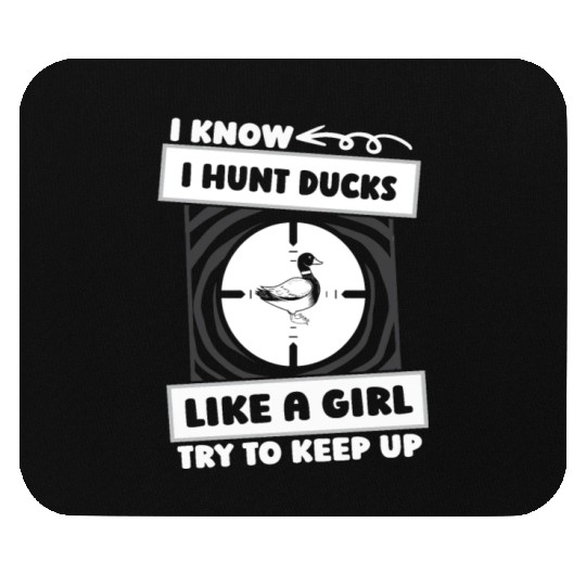 Duck Hunting Girl Mouse Pads