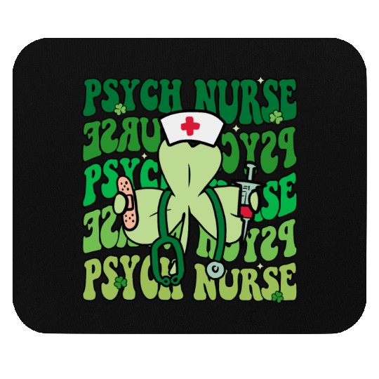 Groovy Psych Nurse Funny St Patrick's Mouse Pads
