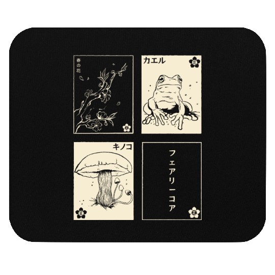 Cottagecore Tarot Cards Fungi Frog Goblincore Mouse Pads