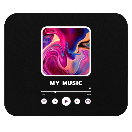 Purple Framed Music Player Themed style Mouse Pads