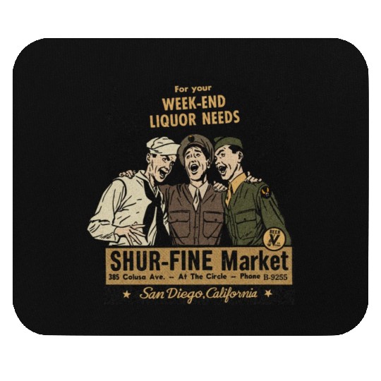 Vintage San Diego Liquor Store Mouse Pads