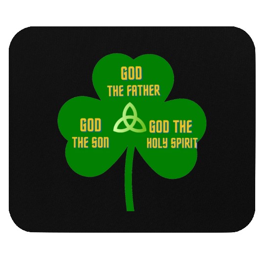 Holy Trinity Shamrock St Patrick Religious Mouse Pads