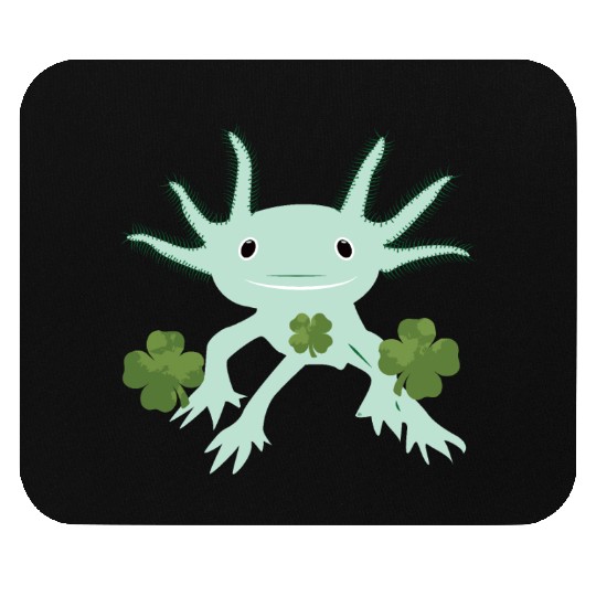 Axolotl St Patricks Day Mouse Pads