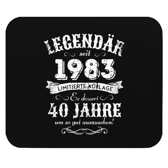 40th Birthday Vintage 1983 Mouse Pads