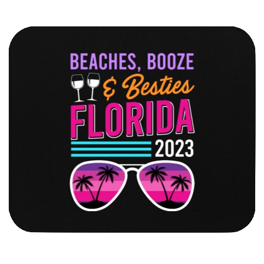 Beach Booze Besties Florida Vacation Spring Break Mouse Pads