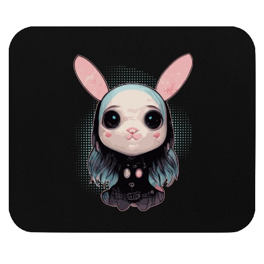 Cute Pastel Goth Bunny Kawaii Menhera Mouse Pads