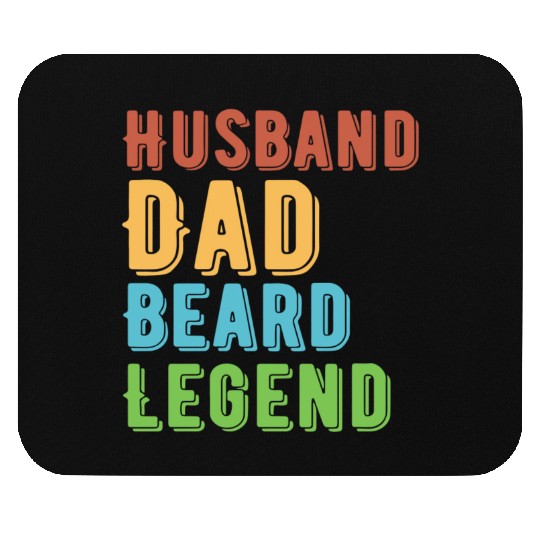 Husband Dad Beard Legend Mouse Pads