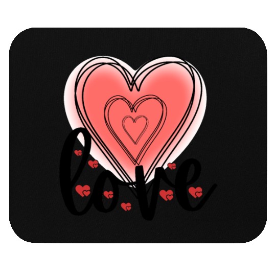 Love Hearts Valentine's Day Mouse Pads