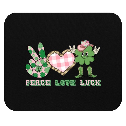 Peace Love Luck Mouse Pads