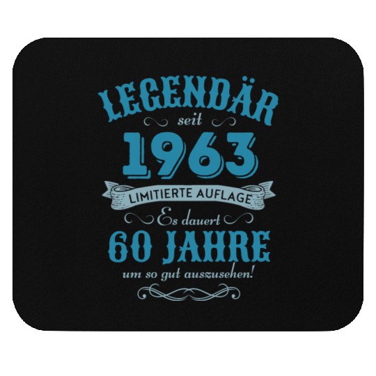 60th Birthday Vintage 1963 Mouse Pads