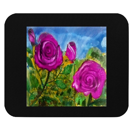 Hand Painted Roses Mouse Pads Mouse Pads Mugs Tote Bags