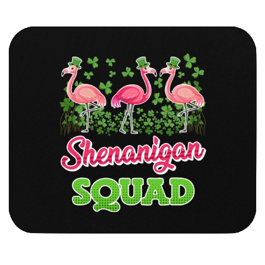 Flamingo Shenanigan Squad St. Patrick's Day Mouse Pads