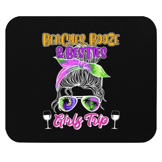 Beaches Booze Besties Girls Trip Spring Break Mouse Pads
